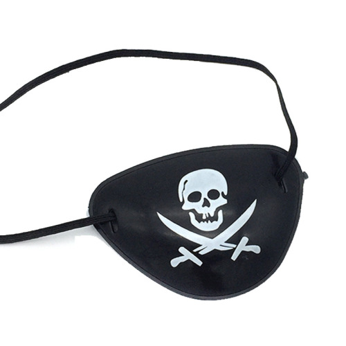 Single eye patch pirate eye patch one-eyed dragon skull picture halloween pirate toy eye patch factory direct sale