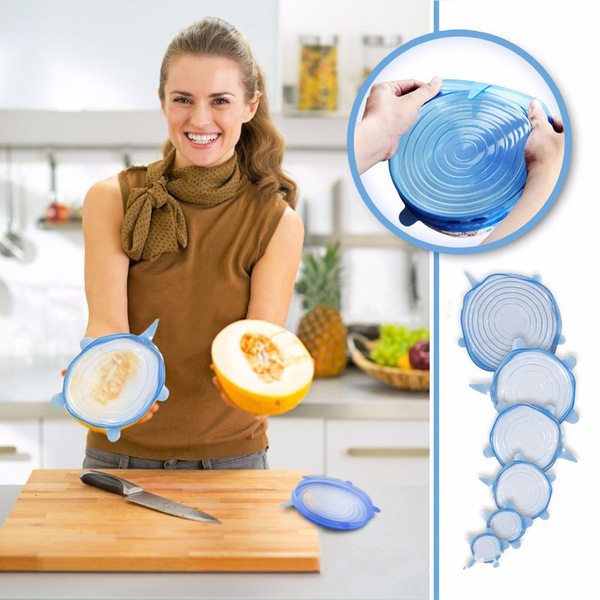 European standard can stretch the silicon gum fresh -keeping cover 6…