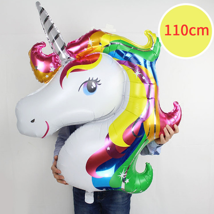 Large cartoon rainbow horse aluminum foi...