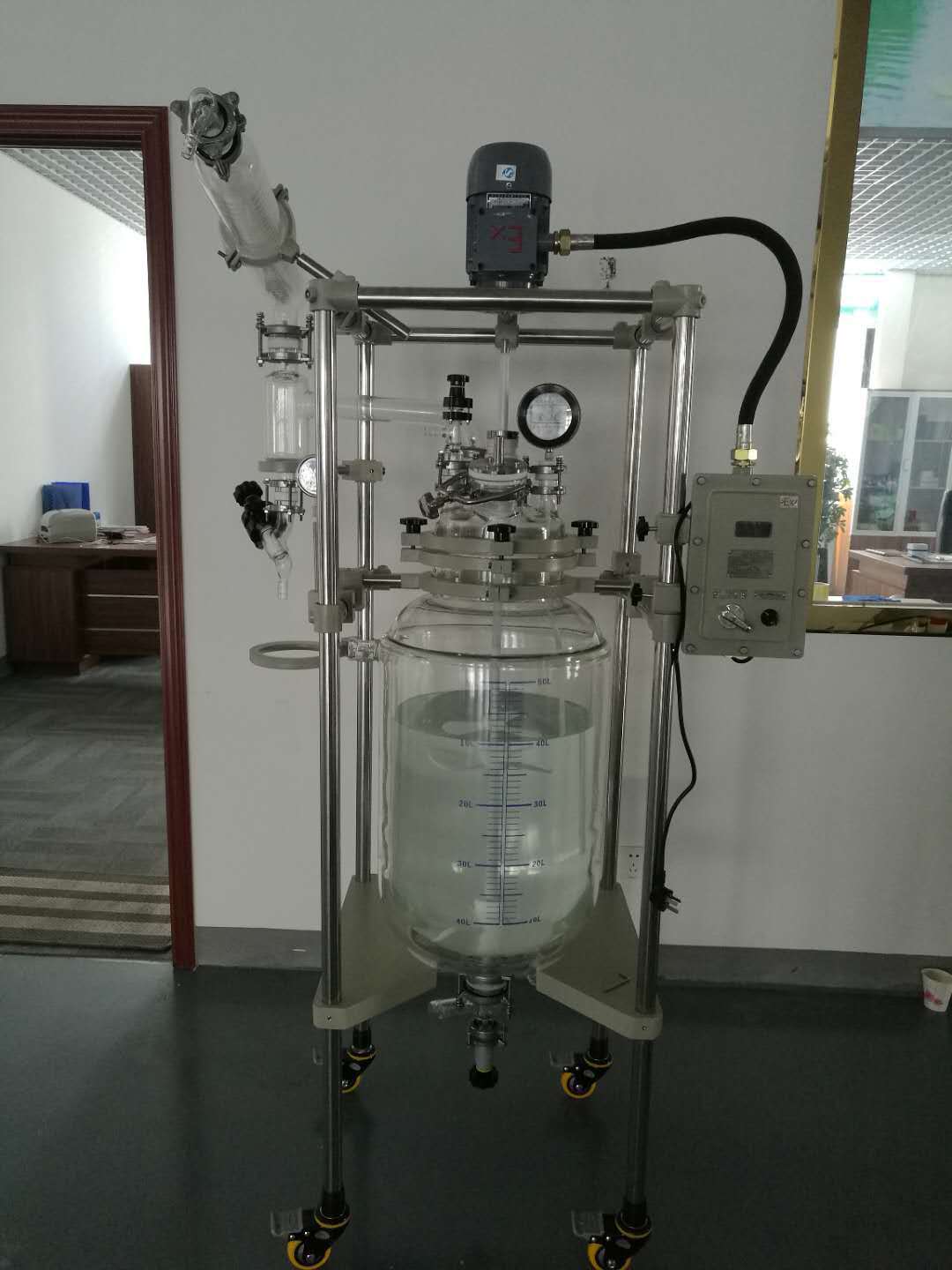 玻璃反应釜实验室夹套中式1L-200L双层反应器耐腐蚀防爆设计央迈-阿里巴巴