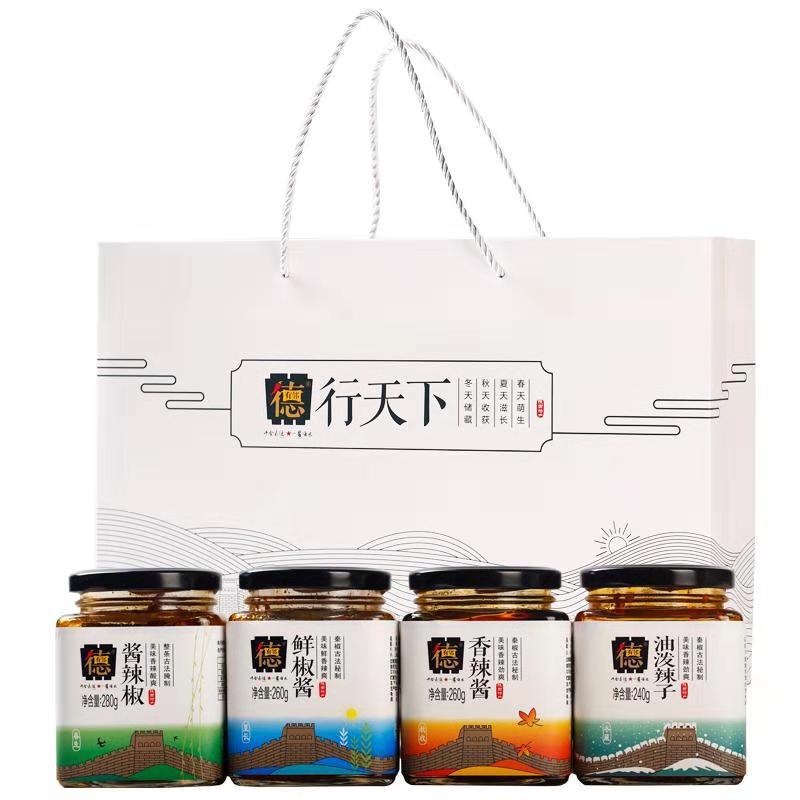 德有邻 陕西风味秦椒油泼辣子辣椒酱特产德行天下礼盒送礼优选|ms