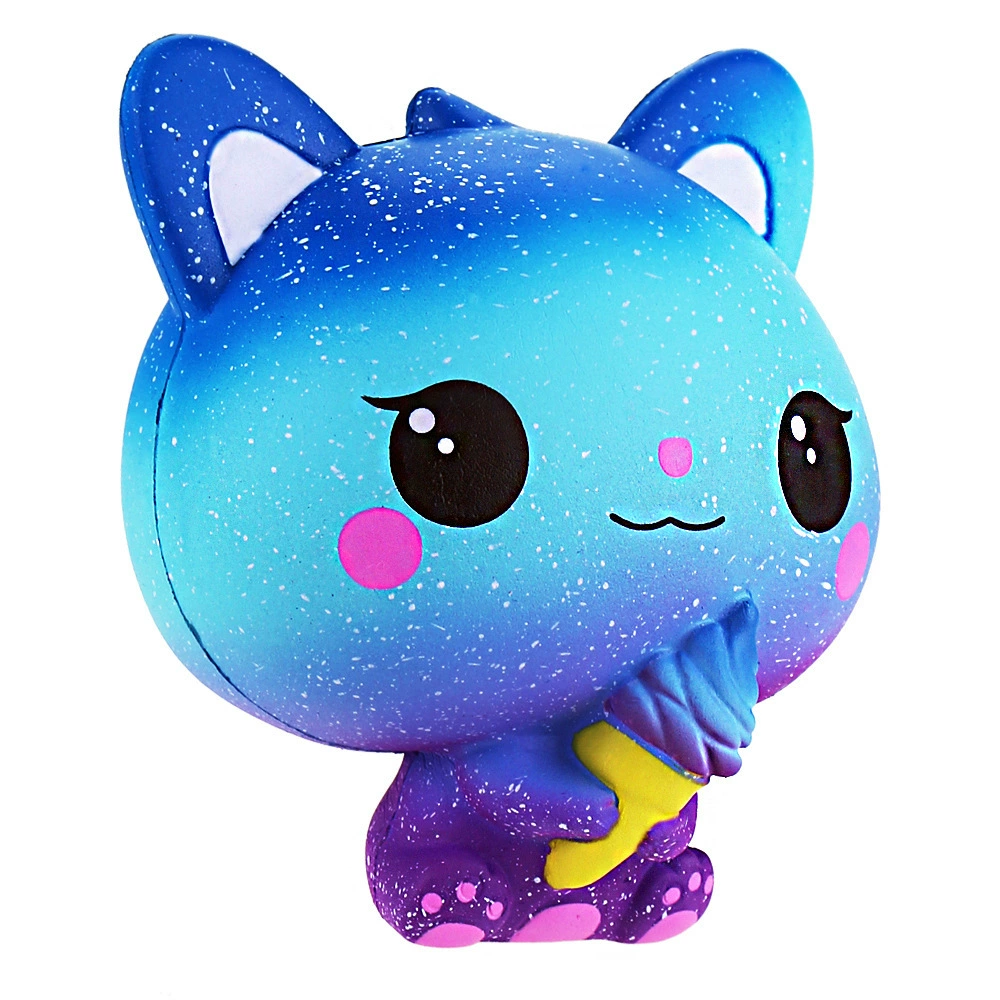 Игрушка-мягкая модель (Xibao) Мороженое-Кот — полиуретан, медленное восстановление, с ароматом, 6.7×5.5×5.8 см
