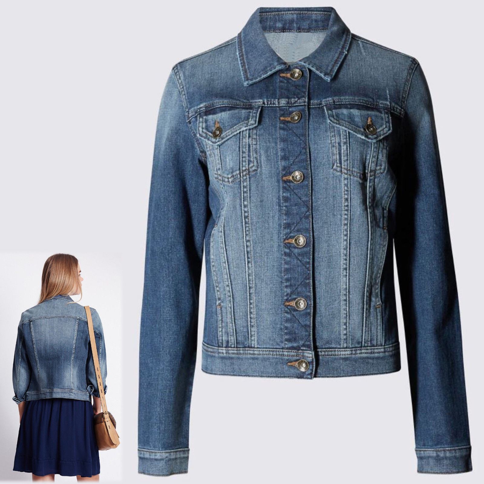 denim button up jacket