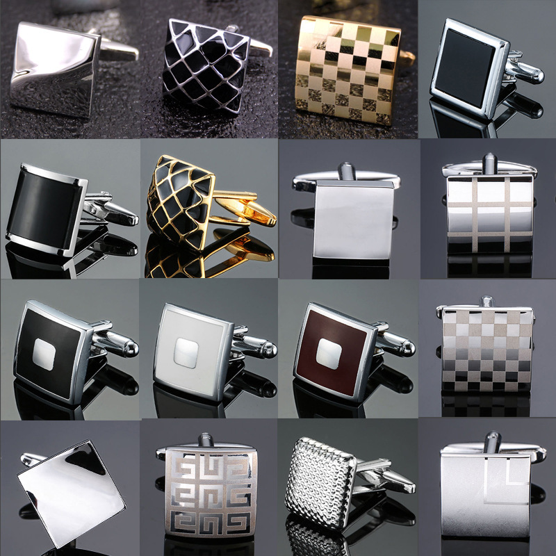 Jiaomei Jewelry Cufflinks Wholesale High Quality Copper Laser Metal Cufflinks Men's French Shirt Cuff Buttons