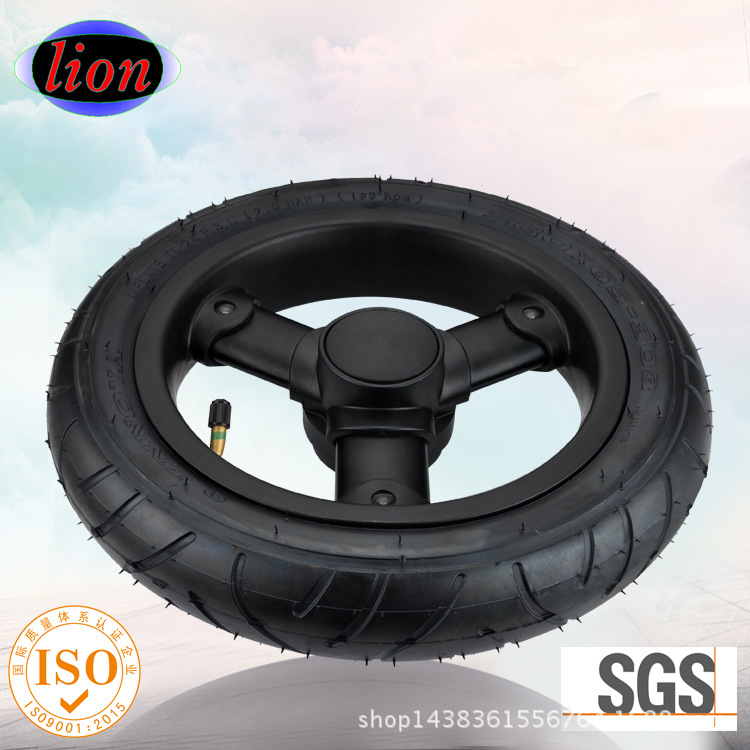 高景观避震轮  婴儿手推车轮子  环保橡胶充气轮子