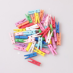 【3.5cm Colorful Wooden Small Clips】Home Decor Handmade DIY Accessories Photo Wall Macrame