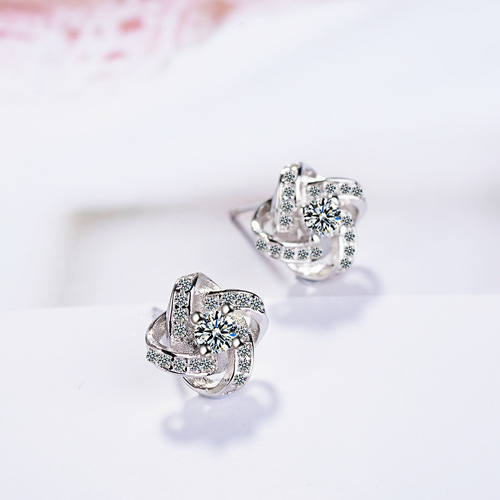 Eternal Star Earrings Women's Korean Style Fashionable Diamond Ear Jewelry Wholesale Earrings