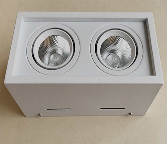 Spot de Iluminação Lâmpada do Teto Atacado Ac85v 265v 20 w Regulável Cree Cob Levou Downlight Recesso Quadrado 2x10 w Levou da Não Pode Ser Escurecido 9 China cree cob Suppliers