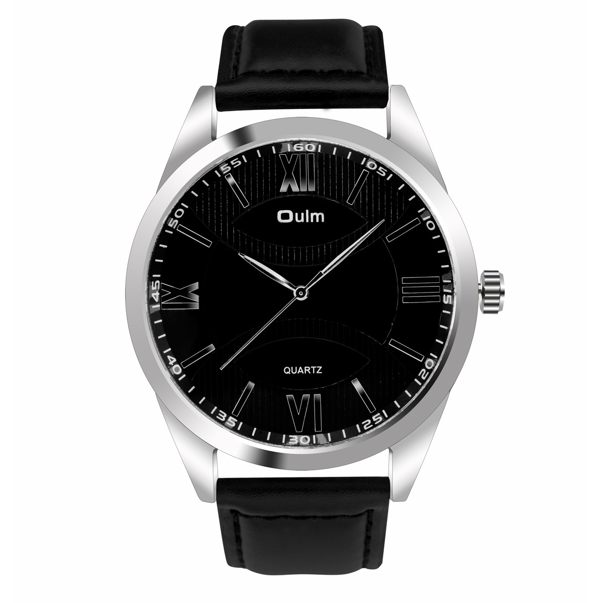 Oulm 3697 reloj de cuarzo para hombre reloj de negocios Correa impermeable reloj grande Placa de tres pines reloj coreano