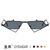 Metal sunglasses, punk style, European style, cat's eye