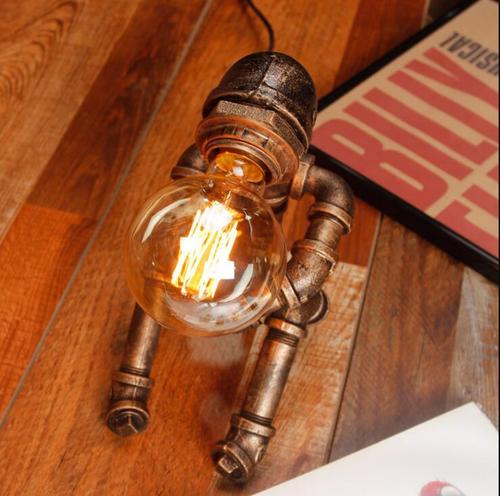 American country creative retro bar coffee shop industrial wind pipe dimmable desk lamp study bedroom night light
