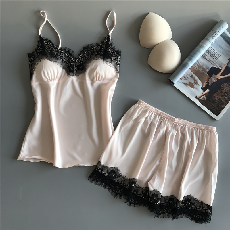 Fun Lingerie Suspender Dress Set, Black Sexy Pyjamas, Fun Pyjamas Without Bra Pads_voghion.com