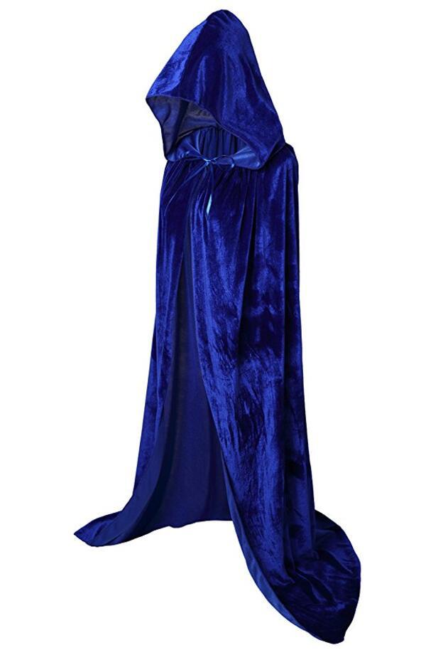 Umhang Cape Halloween Karneval Vampir Kostüm Mit Kapuze Weicher Mantel Unisex - Picture 17 of 17