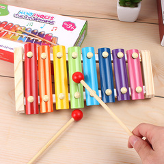 Children's educational music toy hand-knocked wooden musical instrument baby early education musical instrument 1-2-3 years old xylophone