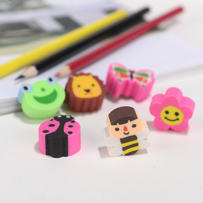 Creative rubber Animal rubber head Lower grades student pencil eraser Special Offer wholesale