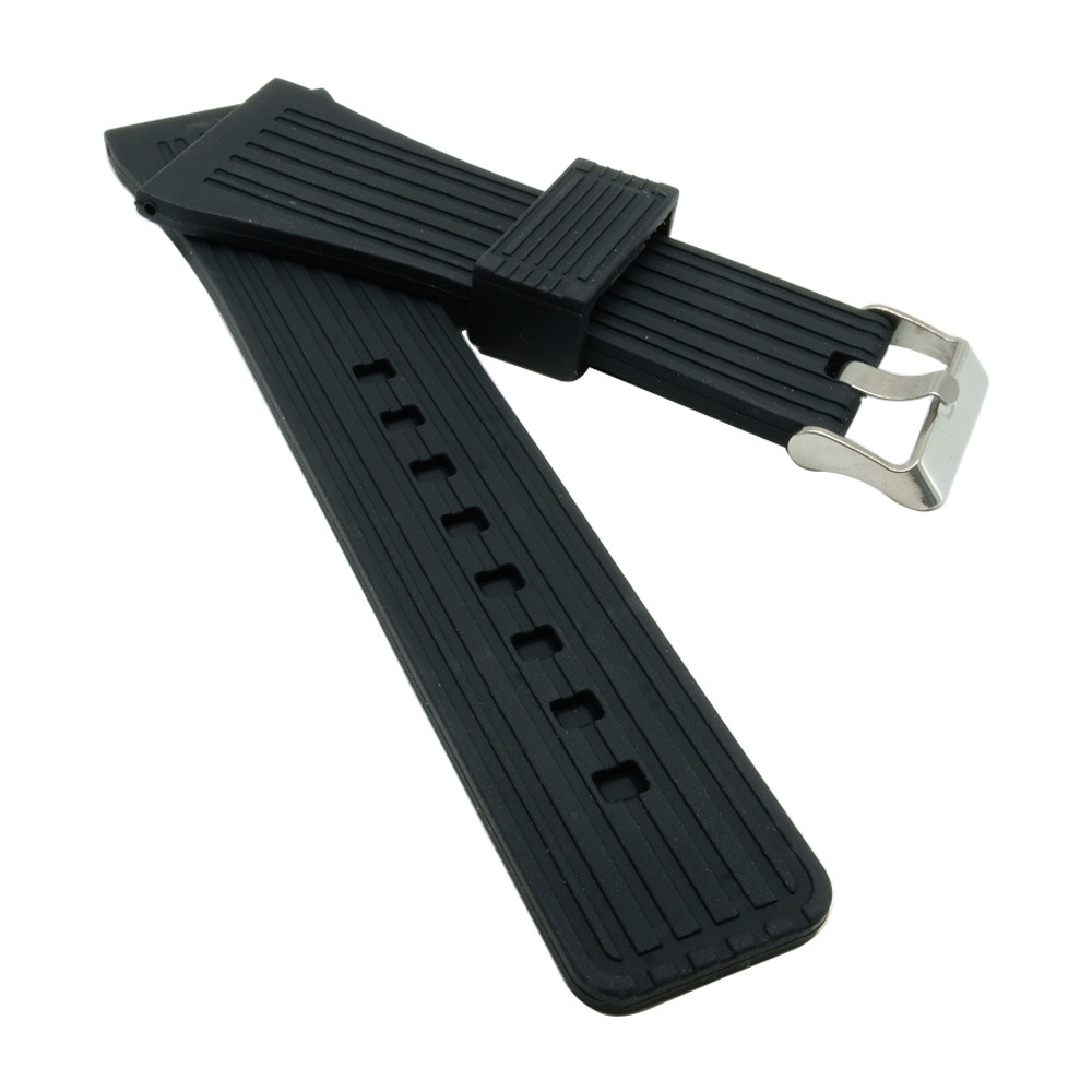 30MM 柔软天然橡胶表带 防水硅胶带 适配DS30MM 通用直口表带