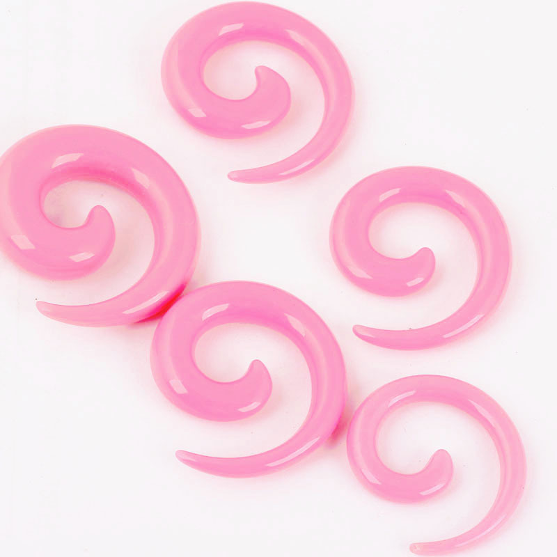 Acrylic Black Snail Ear Expander Piercing Jewelry - 10mm Multi-Color Options Wholesale detail image 9