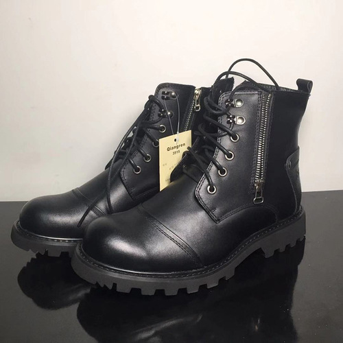 New Men's High-Top Leather Shoes, Outdoor Workwear Genuine Leather Non-Slip Boots