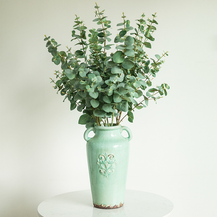 尤加利高仿尤加利葉婚禮用花室外仿真植物牆花花藝沙龍用品