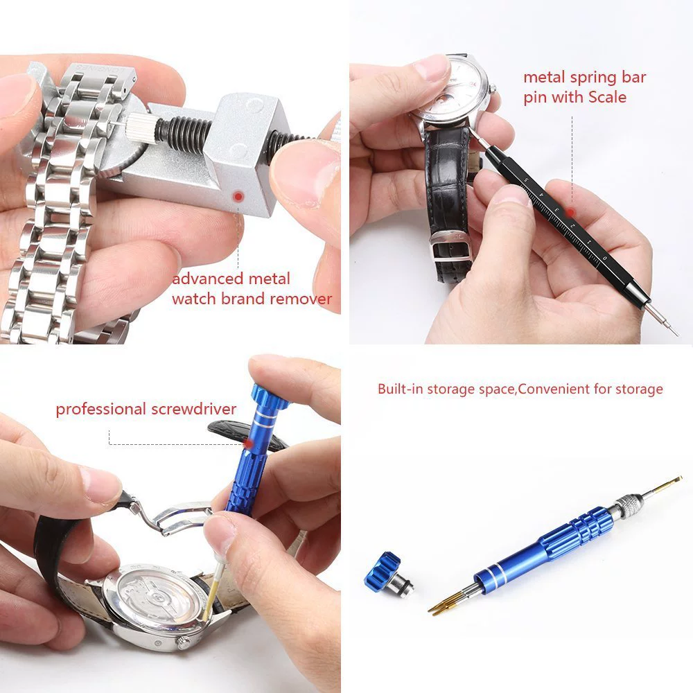 Watch repair, tools set, watch strap, 144 pieces