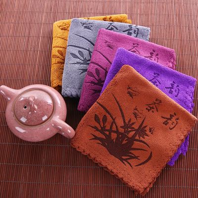 厂家直销茶韵茶巾可定制logo加厚吸水茶桌巾抹布超细纤维茶道用品