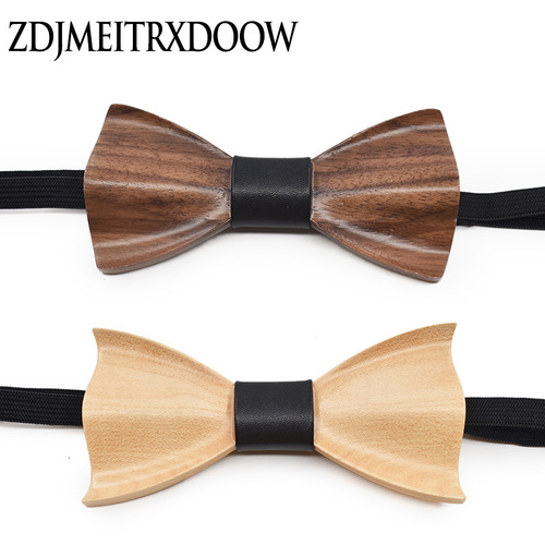 High-end 3D wedding tie for men and women, fashionable wedding party wooden tie, stereoscopic DIY tie, customizable