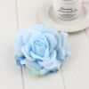 Cross -border manufacturer 12cm rolled rose flowers DIY headwear flower wall hat flower wedding handmade cloth flower simulation flower head