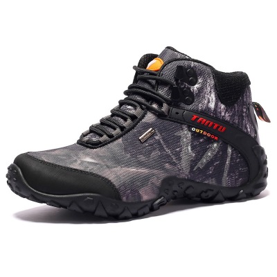 Autumn and winter Outdoor Shoes man Gaobang Climbing shoes waterproof gym shoes keep warm Hiking shoes camouflage fashion