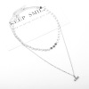 Fashionable chain for key bag  with letters, hypoallergenic necklace, jewelry, Korean style