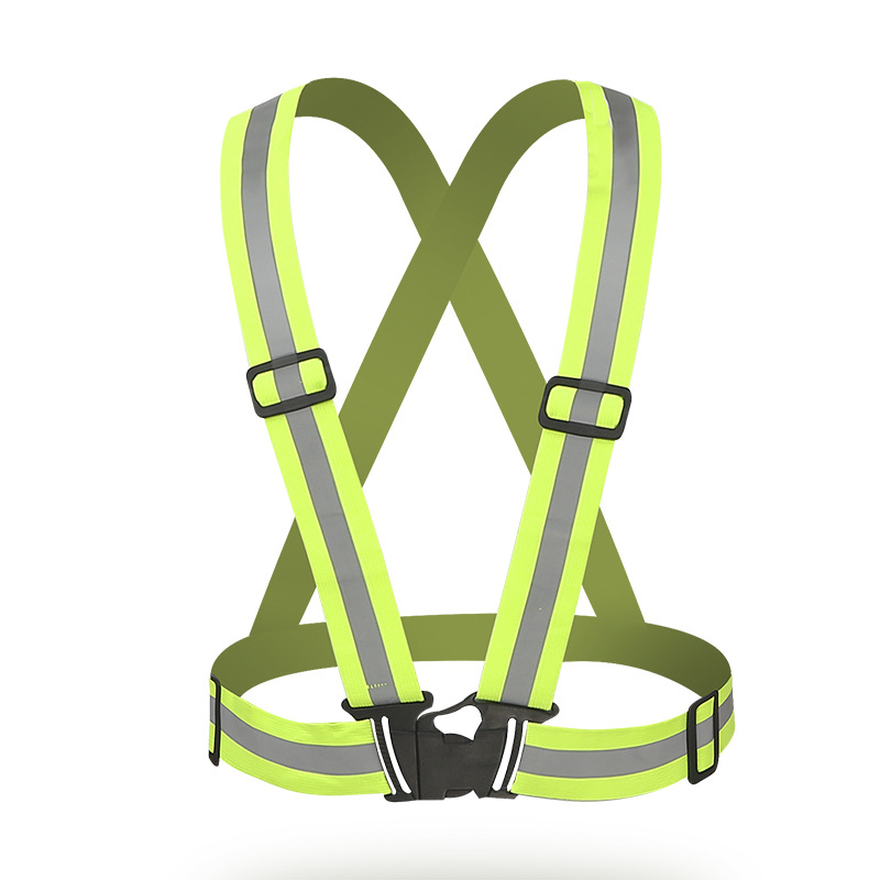 Correa reflectante de seguridad chaleco reflectante de alta tela de punto elástico chaleco reflectante de conducción nocturna Qiyuan ropa reflectante