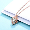S925 Silver Silver Douyin The same diamond -shaped memory 100 kinds of memory 100 kinds I love you language necklace for Valentine's Day gift