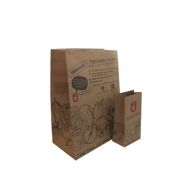 【棕牛皮纸袋】定制食品牛皮纸袋 外卖打包纸袋定做