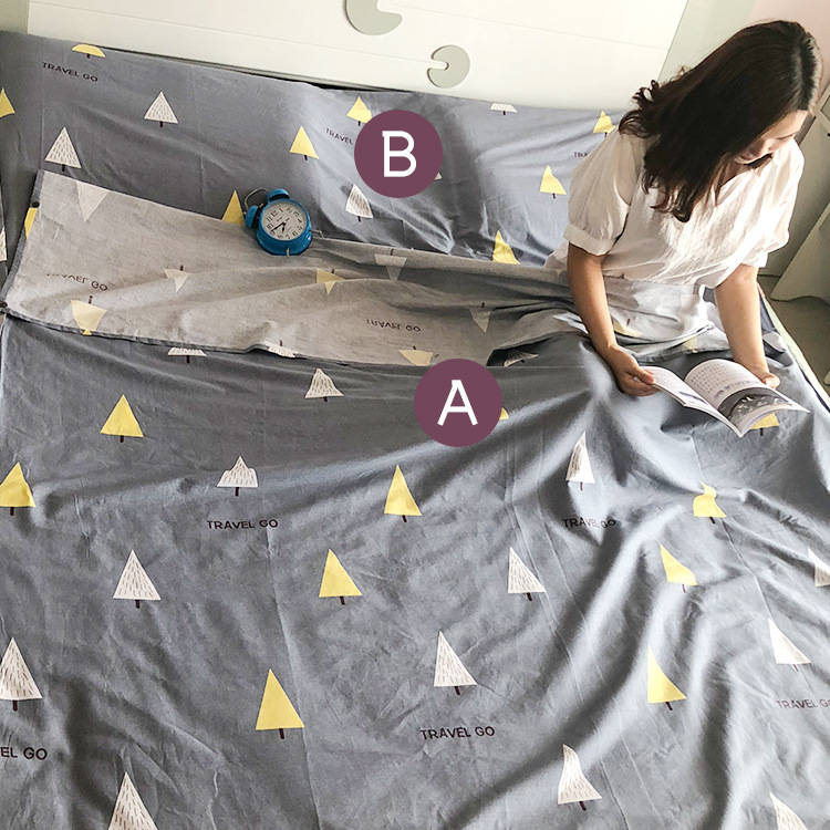 travel Sleeping bag Cotton fabrics ventilation comfortable couchette A business travel Hotel Sleeping bag Small