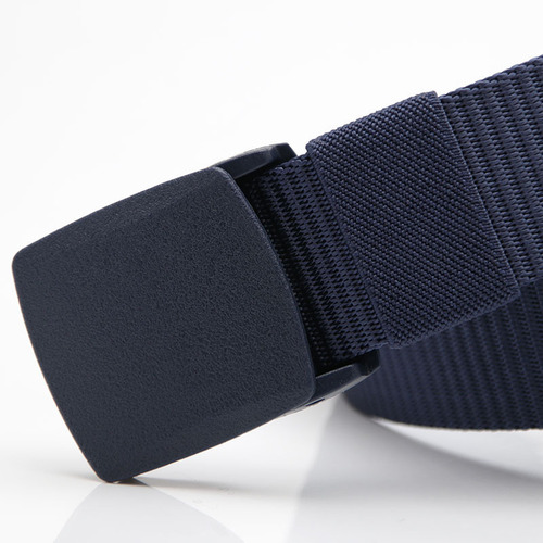 Canvas belt men's and women's belt youth metal-free automatic buckle casual outdoor student military training belt
