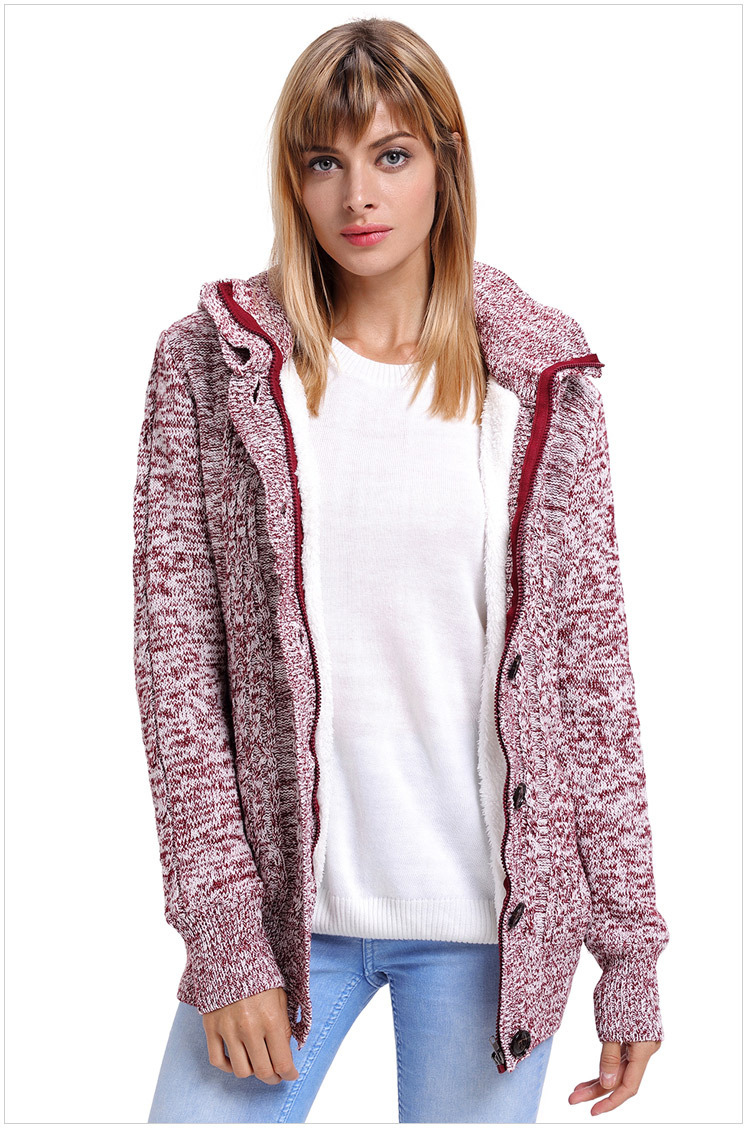 solid color knitted hooded long-sleeved jacket nihaostyles wholesale clothing NSQSY87268