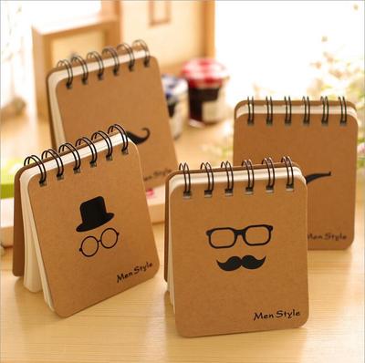 批发创意胡子先生线圈本随身记事本手札本日记本学生文具厂家直销|ms