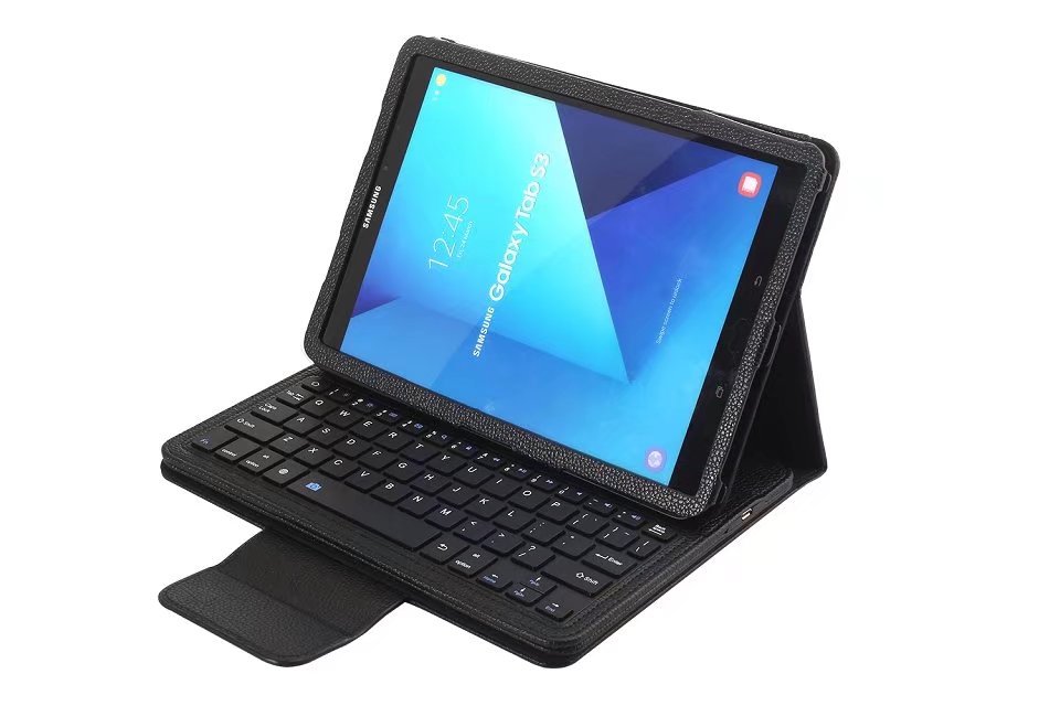 厂家直销samTab S3 T820无线外接分体式皮套蓝牙键盘可分离键盘