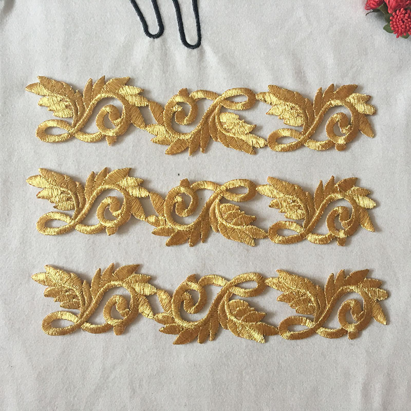 背胶金银布贴 DIY舞台民族服贴花烫熨补丁布贴 电脑刺绣 厂家直销