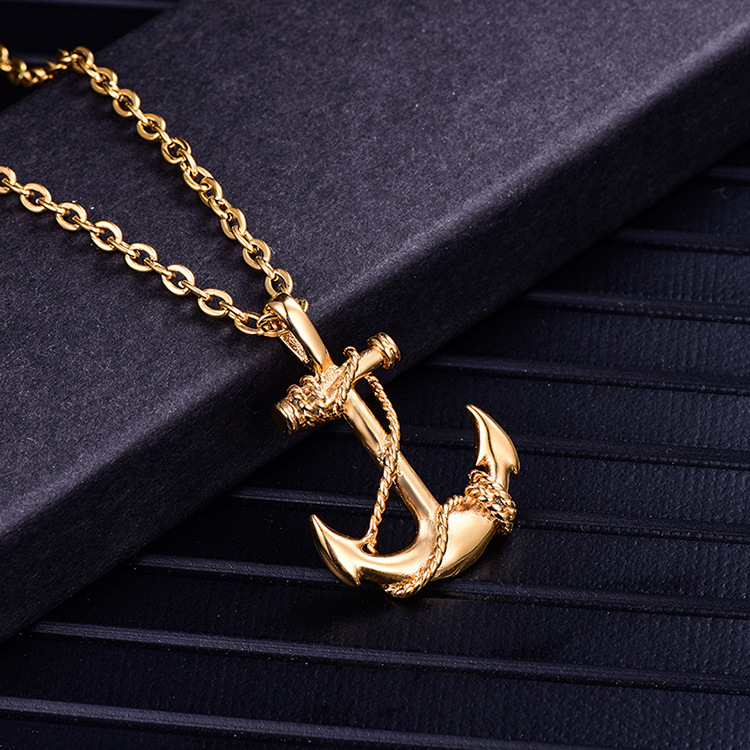 Pendant Necklace Classification Titanium Steel Chain Material Hip-Hop Retro Solid Color Titanium Steel Plating Halloween Men's Pendant Necklace