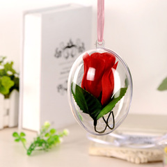 Creative Open-and-Close PS High Transparency Egg-Shaped Ball Candy Box Pendant Christmas Ornament Egg-Shaped Ball Candy Box Wholesale