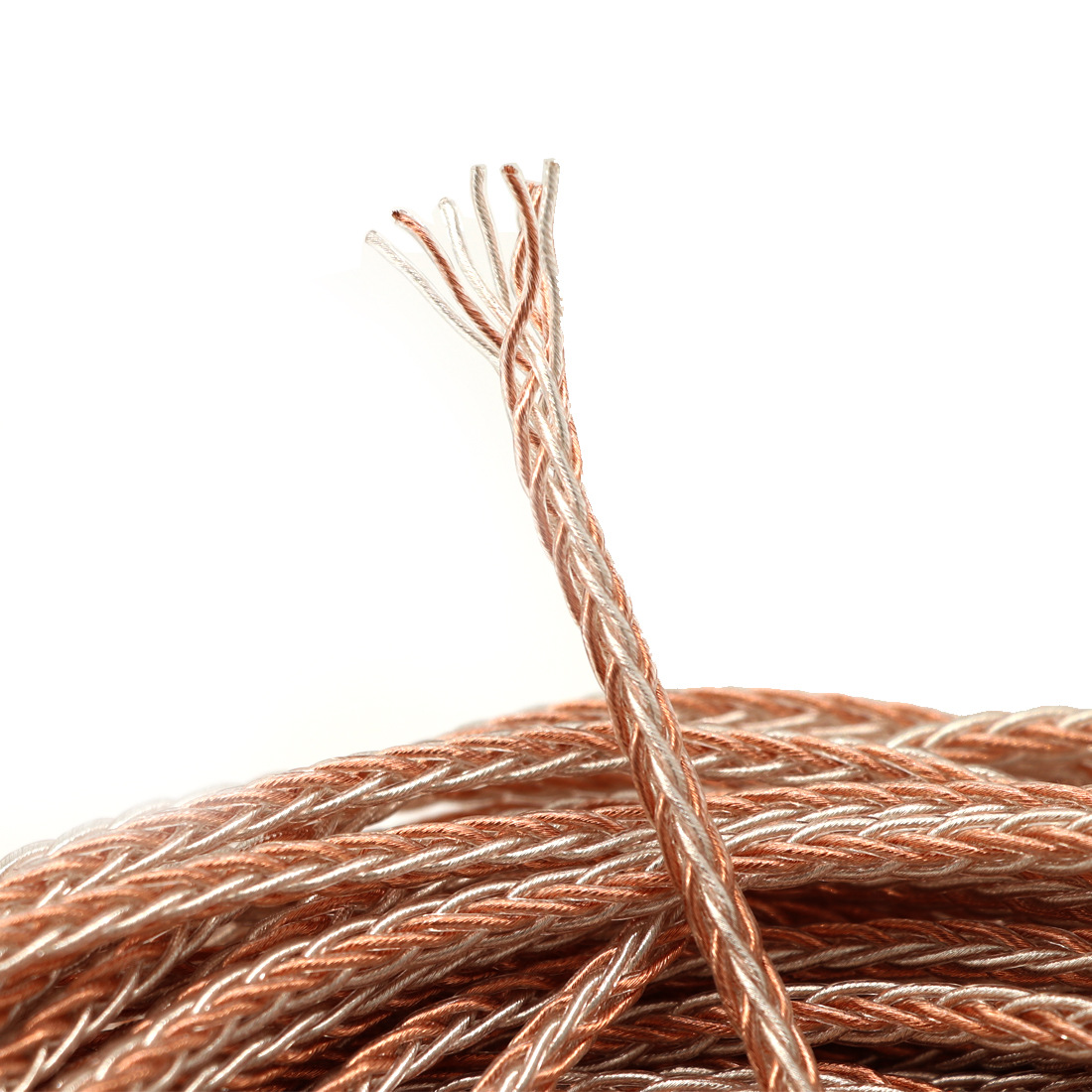 3.5耳机升级线八股线 单晶铜镀银八股耳机编织线 4.4升级耳机线