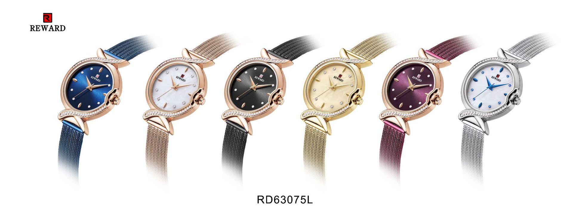 Relógio de quartzo feminino à prova d'água aço inoxidável_voghion.com