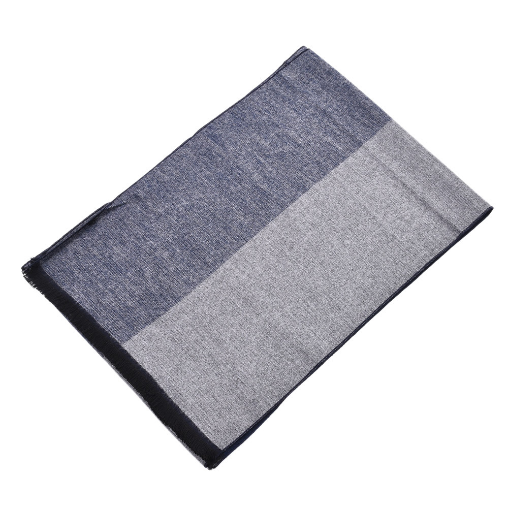 Classic Plaid Long Scarf For Men Woven Brushed Tassel Design_voghion.com