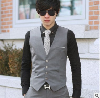 Traje británico Chaleco de los hombres traje Chaleco de los hombres slim fit negocio Delgado chaleco ropa de trabajo chaleco formal