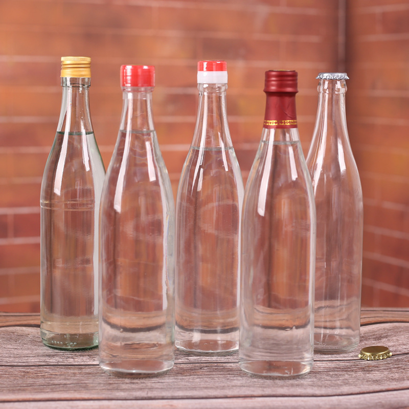 一斤装玻璃白酒瓶储藏酿造白酒分装瓶高档玻璃密封酒瓶可印logo