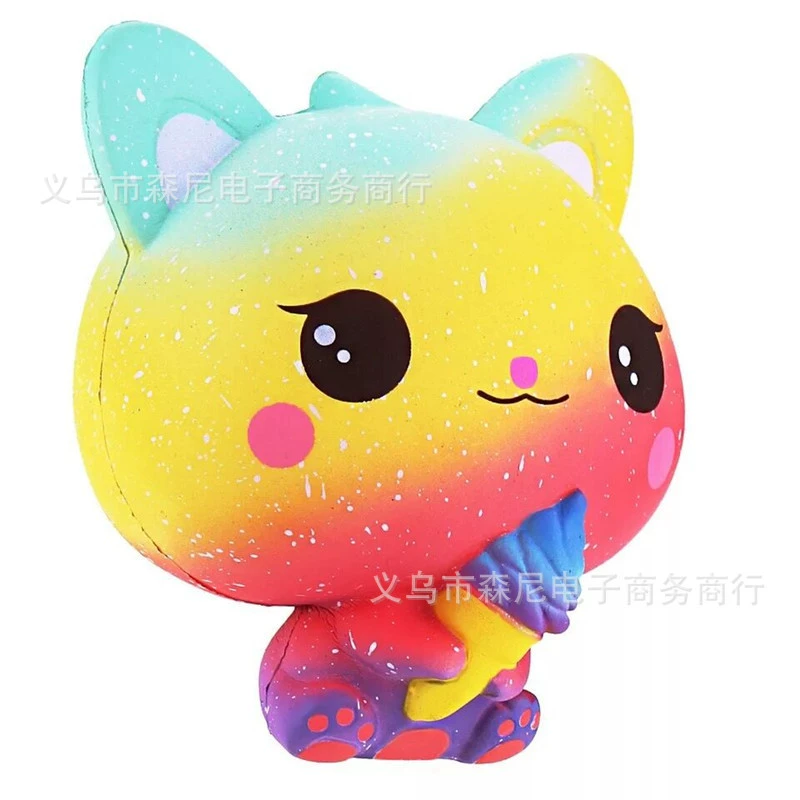Игрушка-мягкая модель (Xibao) Мороженое-Кот — полиуретан, медленное восстановление, с ароматом, 6.7×5.5×5.8 см