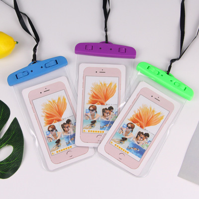 Clip PVC mobile phone Waterproof bag high definition Two-sided transparent halter seal up Clamp Swimming motion LOGO