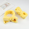 Cartoon cute headband with bow for face washing for yoga, Korean style, with little bears