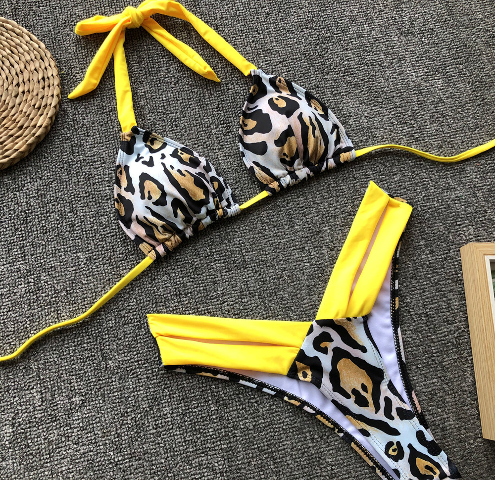 Bikini con estampado de leopardo NSDA21241