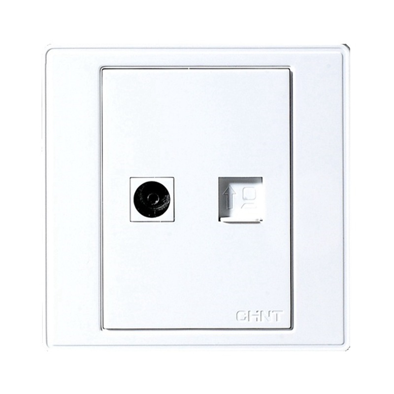 正泰开关插座NEW7-E21200 一联电视电脑插座 电视电脑插 库存充足